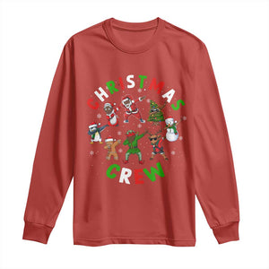 Black Christmas Crew Long Sleeve Shirt Dabbing Black African American Santa Reindeer Snowman TS09 Red Print Your Wear