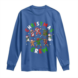 Black Christmas Crew Long Sleeve Shirt Dabbing Black African American Santa Reindeer Snowman TS09 Royal Blue Print Your Wear