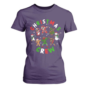 Black Christmas Crew T Shirt For Women Dabbing Black African American Santa Reindeer Snowman TS09 Purple Print Your Wear