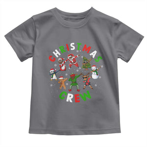 Black Christmas Crew Toddler T Shirt Dabbing Black African American Santa Reindeer Snowman TS09 Charcoal Print Your Wear