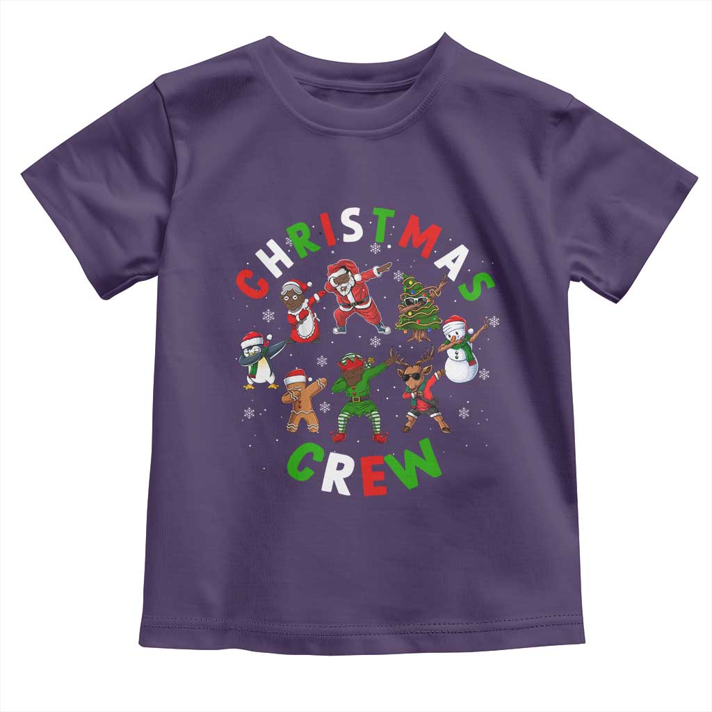 Black Christmas Crew Toddler T Shirt Dabbing Black African American Santa Reindeer Snowman TS09 Purple Print Your Wear