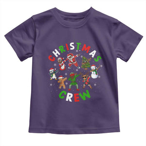 Black Christmas Crew Toddler T Shirt Dabbing Black African American Santa Reindeer Snowman TS09 Purple Print Your Wear