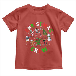 Black Christmas Crew Toddler T Shirt Dabbing Black African American Santa Reindeer Snowman TS09 Red Print Your Wear