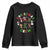 Black Christmas Crew Youth Sweatshirt Dabbing Black African American Santa Reindeer Snowman TS09 Black Print Your Wear