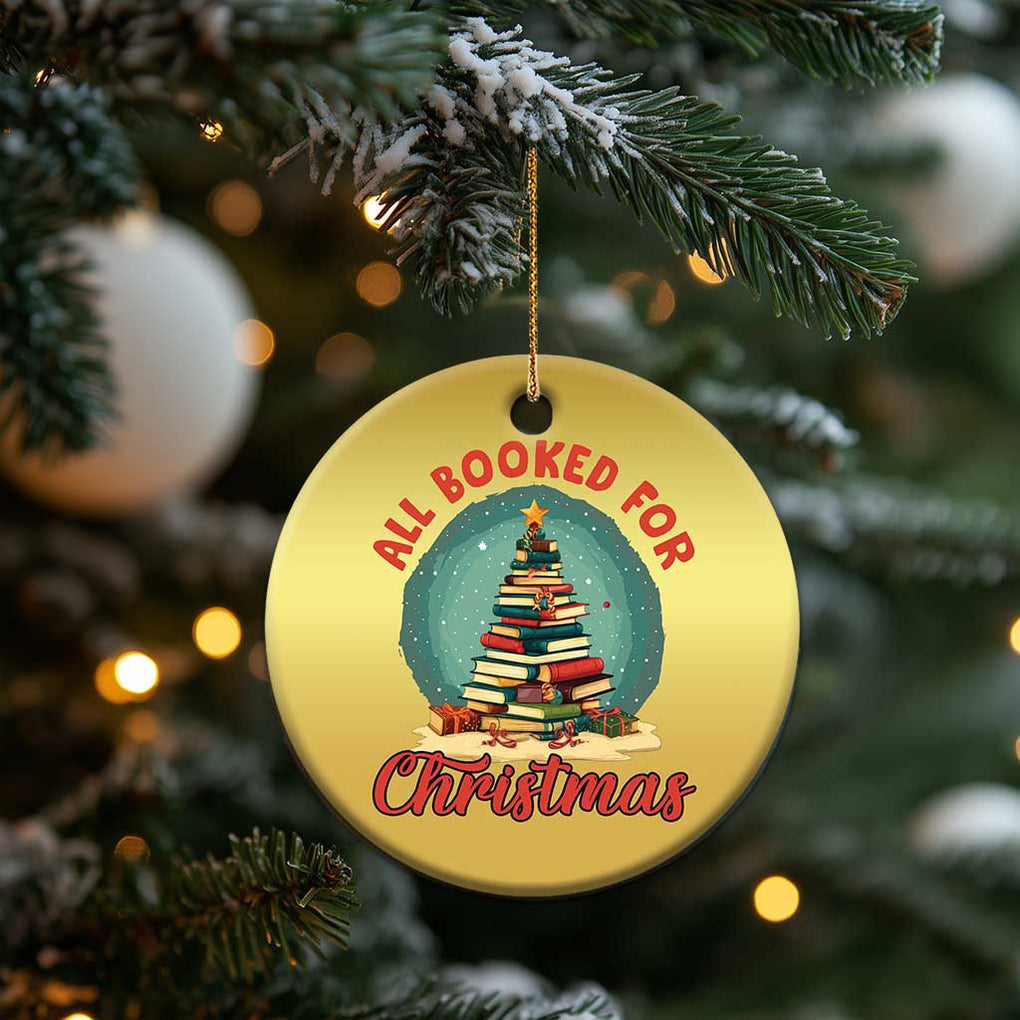 Xmas Book Lover Christmas Ornament All Booked For Christmas Tree Bookaholic TS09 Print Your Wear