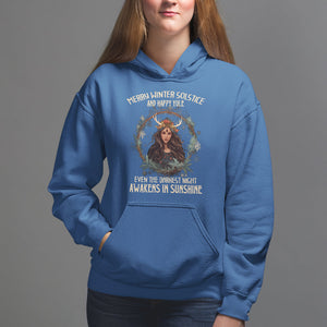 Merry Winter Solstice And Happy Yule Fairy Awakens In Sunshine Hoodie TS09 Royal Blue Printyourwear