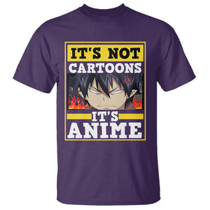 It's Not Cartoons It's Anime T Shirt Angry Eyes Japanese Manga TS09 Purple Printyourwear