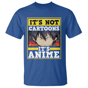 It's Not Cartoons It's Anime T Shirt Angry Eyes Japanese Manga TS09 Royal Blue Printyourwear