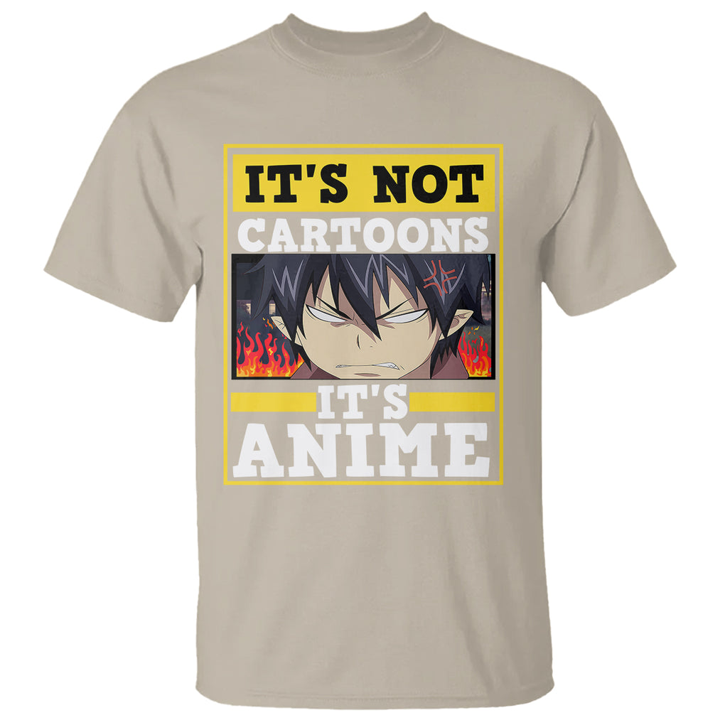 It's Not Cartoons It's Anime T Shirt Angry Eyes Japanese Manga TS09 Sand Printyourwear