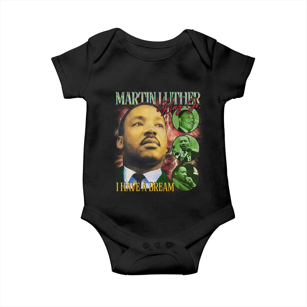 Martin Luther King Jr Baby Onesie I Have A Dream MLK Day Black History TS09 Black Print Your Wear