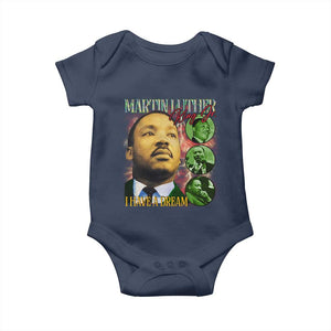 Martin Luther King Jr Baby Onesie I Have A Dream MLK Day Black History TS09 Navy Print Your Wear