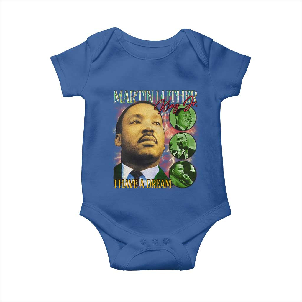 Martin Luther King Jr Baby Onesie I Have A Dream MLK Day Black History TS09 Royal Blue Print Your Wear