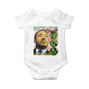 Martin Luther King Jr Baby Onesie I Have A Dream MLK Day Black History TS09 White Print Your Wear
