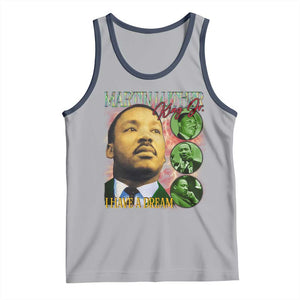 Martin Luther King Jr Tank Top I Have A Dream MLK Day Black History TS09 Athletic Heather Navy Print Your Wear