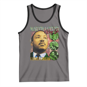 Martin Luther King Jr Tank Top I Have A Dream MLK Day Black History TS09 Deep Heather Black Print Your Wear