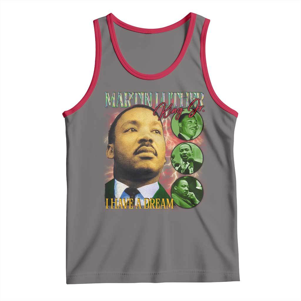 Martin Luther King Jr Tank Top I Have A Dream MLK Day Black History TS09 Deep Heather Red Print Your Wear