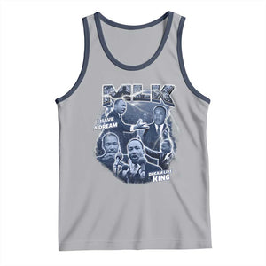 Martin Luther King Jr Tank Top I Have A Dream Like King MLK Day Black History TS09 Athletic Heather Navy Print Your Wear