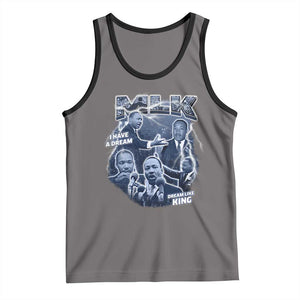 Martin Luther King Jr Tank Top I Have A Dream Like King MLK Day Black History TS09 Deep Heather Black Print Your Wear