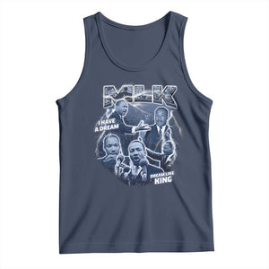 Martin Luther King Jr Tank Top I Have A Dream Like King MLK Day Black History TS09 Navy Print Your Wear