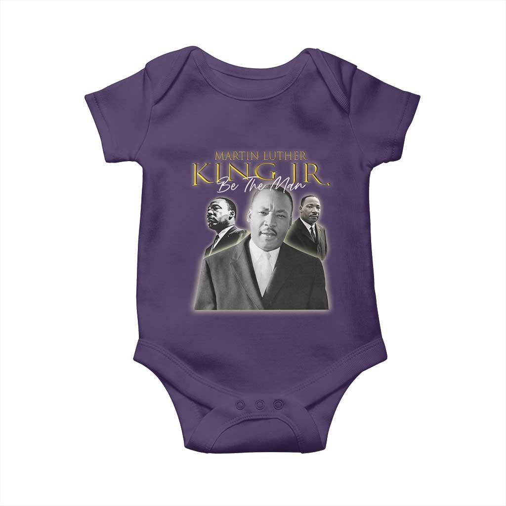 Martin Luther King Jr Baby Onesie Be The Man MLK Day Black History TS09 Purple Print Your Wear