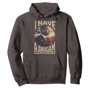 Martin Luther King Jr Hoodie I Have A Dream American Flag MLK Day Black History TS09 Dark Chocolate Print Your Wear