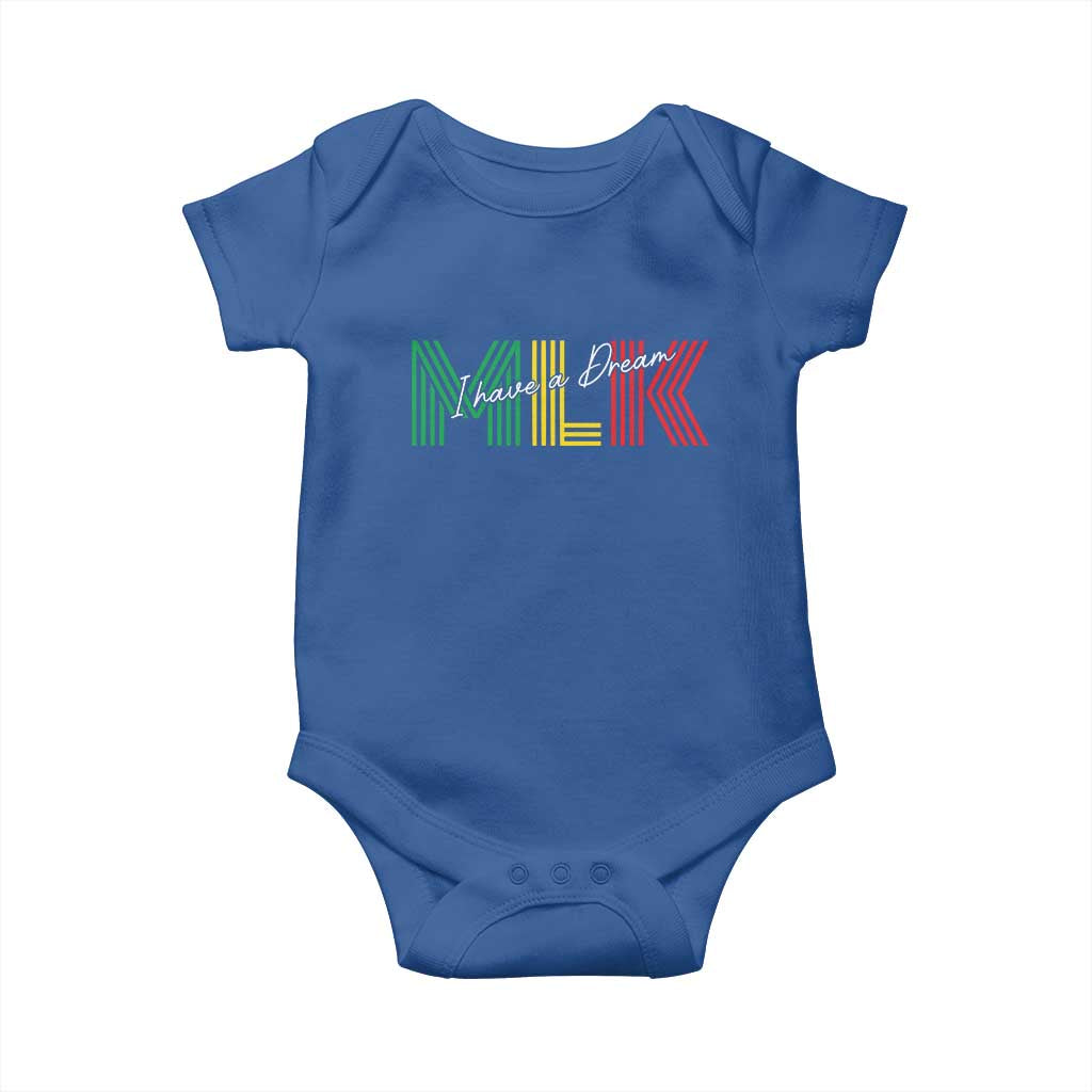 Martin Luther King Jr Day Baby Onesie I Have A Dream Black History TS09 Royal Blue Print Your Wear