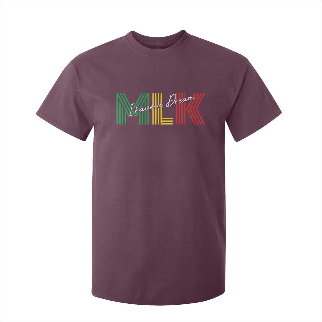 Martin Luther King Jr Day T Shirt For Kid I Have A Dream Black History TS09 Maroon Print Your Wear