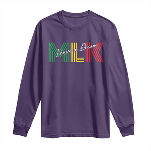 Martin Luther King Jr Day Long Sleeve Shirt I Have A Dream Black History TS09 Purple Print Your Wear