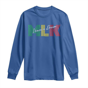 Martin Luther King Jr Day Long Sleeve Shirt I Have A Dream Black History TS09 Royal Blue Print Your Wear