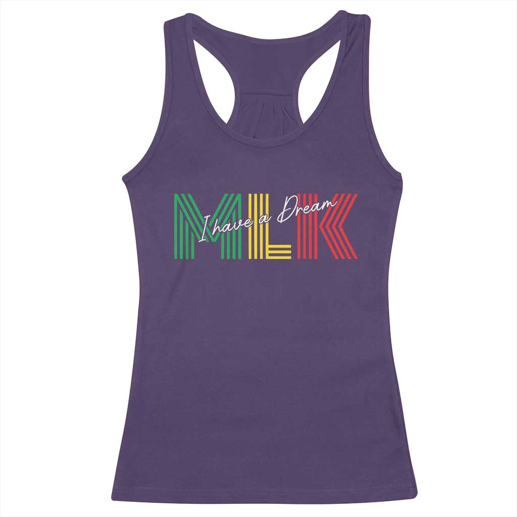 Martin Luther King Jr Day Racerback Tank Top I Have A Dream Black History TS09 Purple Print Your Wear