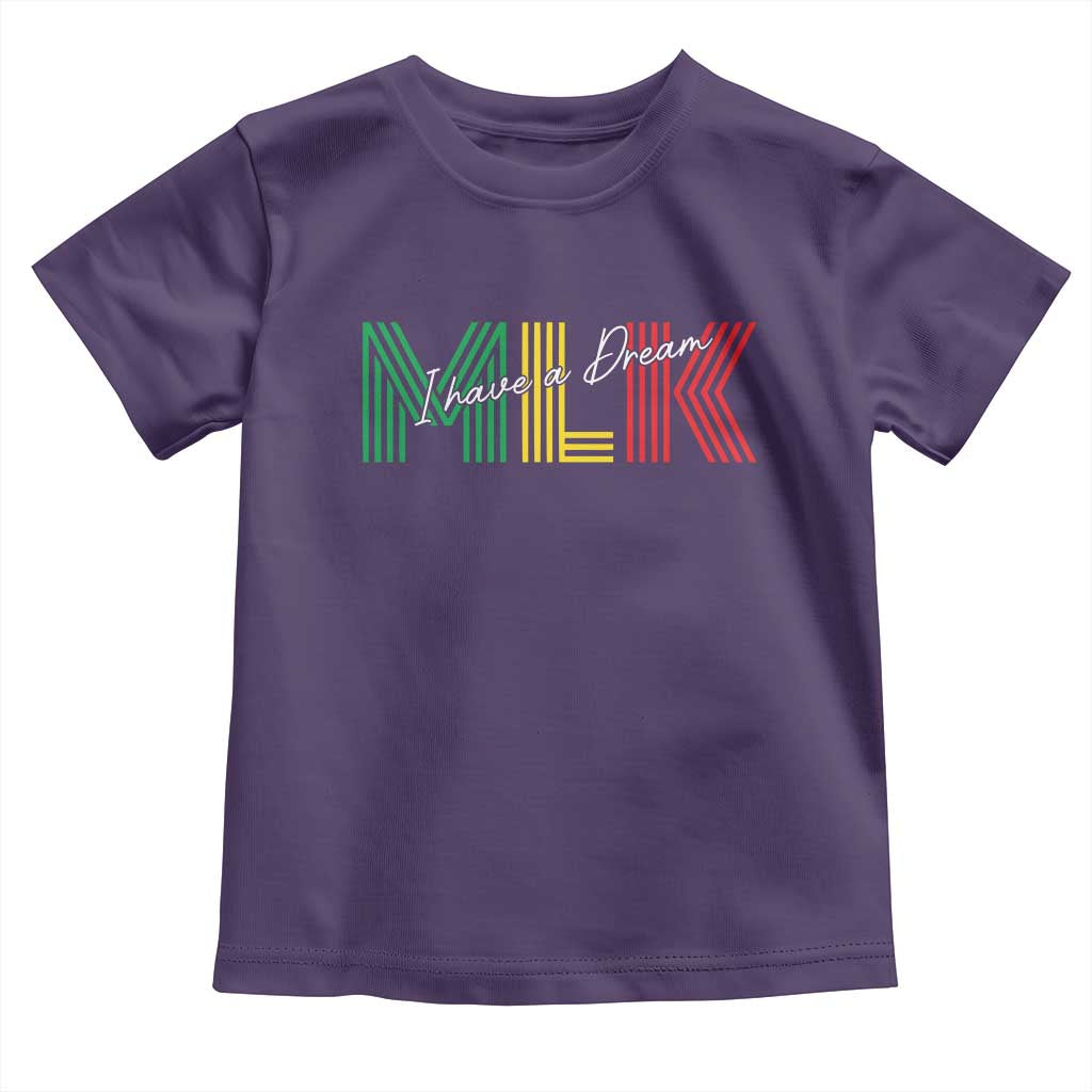 Martin Luther King Jr Day Toddler T Shirt I Have A Dream Black History TS09 Purple Print Your Wear