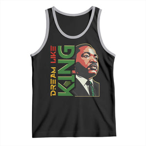 Martin Luther King Jr Tank Top Dream Like King MLK Day Black History TS09 Black Athletic Heather Print Your Wear