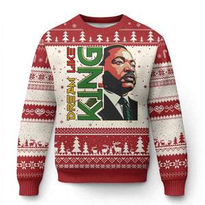 Martin Luther King Jr Ugly Christmas Sweater Dream Like King MLK Day Black History TS09 Red Print Your Wear