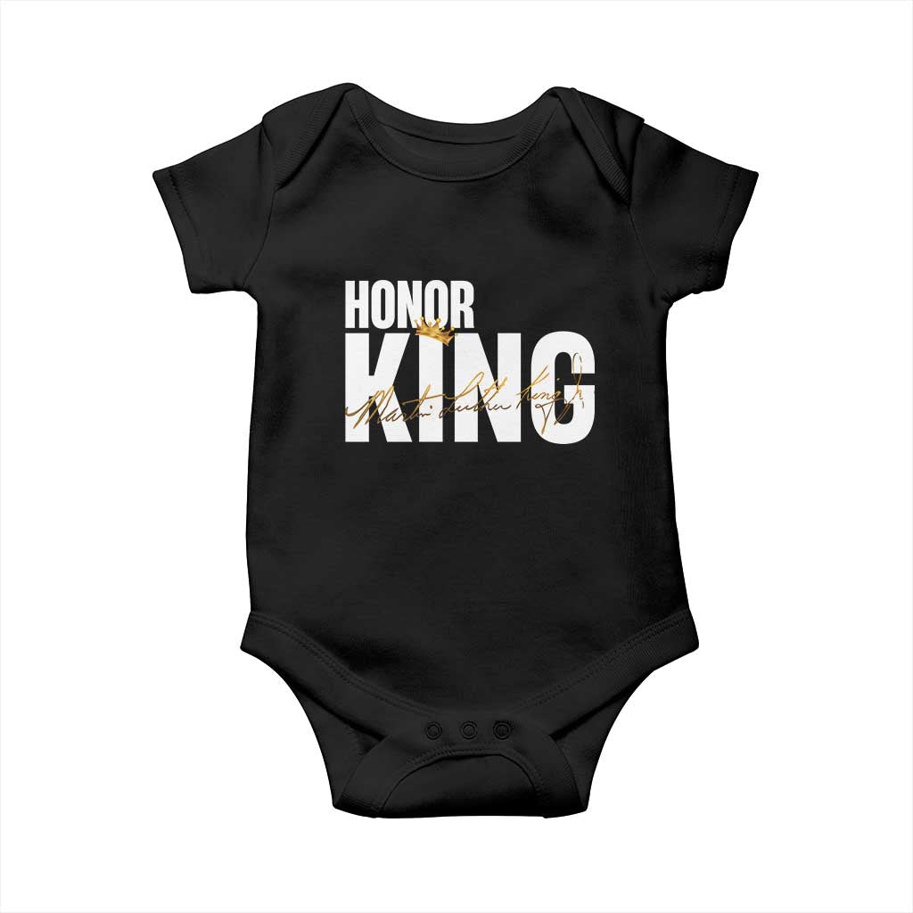 Martin Luther King Jr Day Baby Onesie Honoring The King MLK TS09 Black Print Your Wear