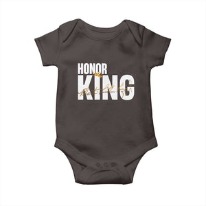 Martin Luther King Jr Day Baby Onesie Honoring The King MLK TS09 Dark Chocolate Print Your Wear