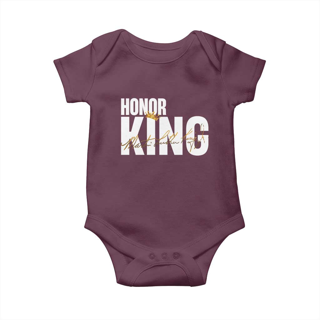 Martin Luther King Jr Day Baby Onesie Honoring The King MLK TS09 Maroon Print Your Wear