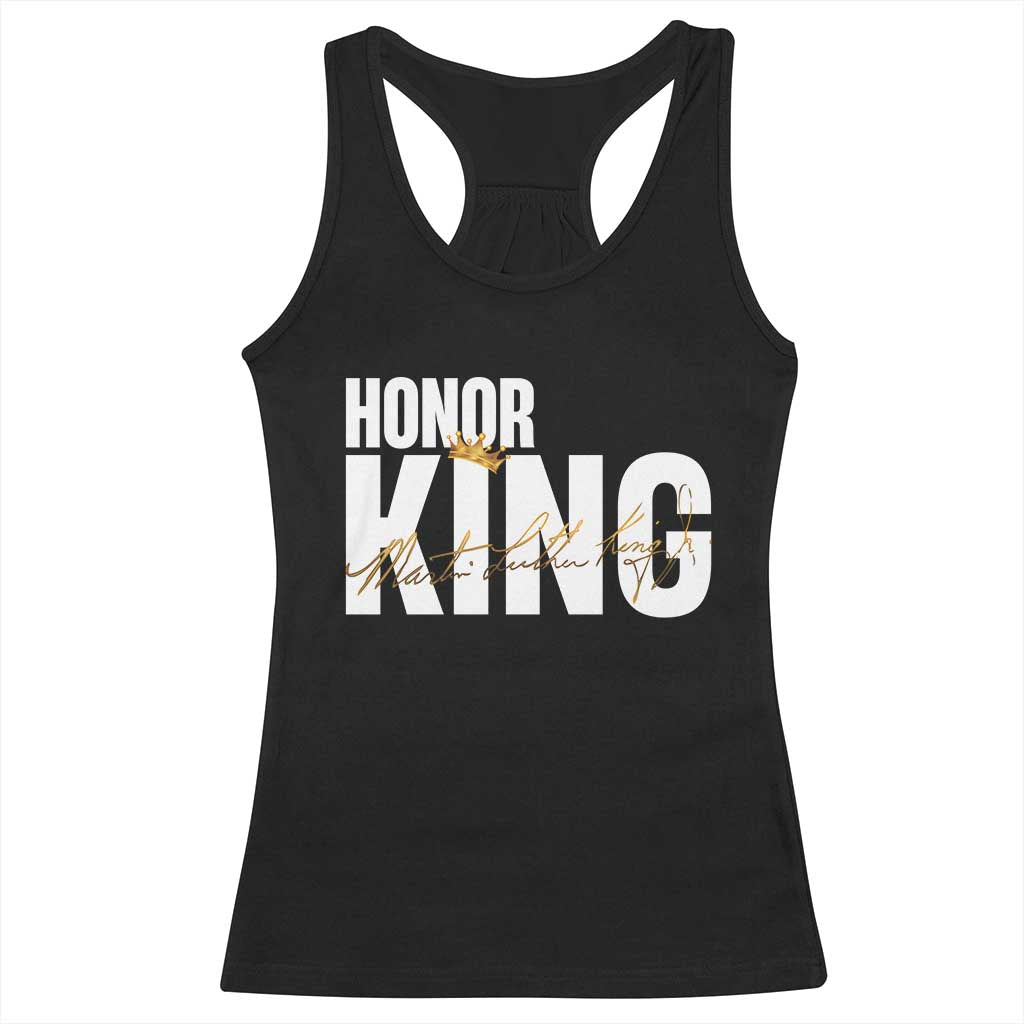 Martin Luther King Jr Day Racerback Tank Top Honoring The King MLK TS09 Black Print Your Wear