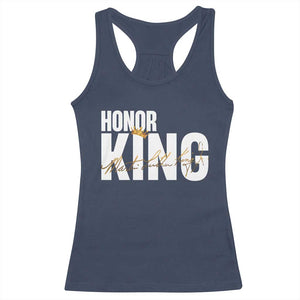 Martin Luther King Jr Day Racerback Tank Top Honoring The King MLK TS09 Navy Print Your Wear