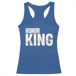 Martin Luther King Jr Day Racerback Tank Top Honoring The King MLK TS09 Royal Blue Print Your Wear