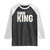 Martin Luther King Jr Day Raglan Shirt Honoring The King MLK TS09 Black White Print Your Wear