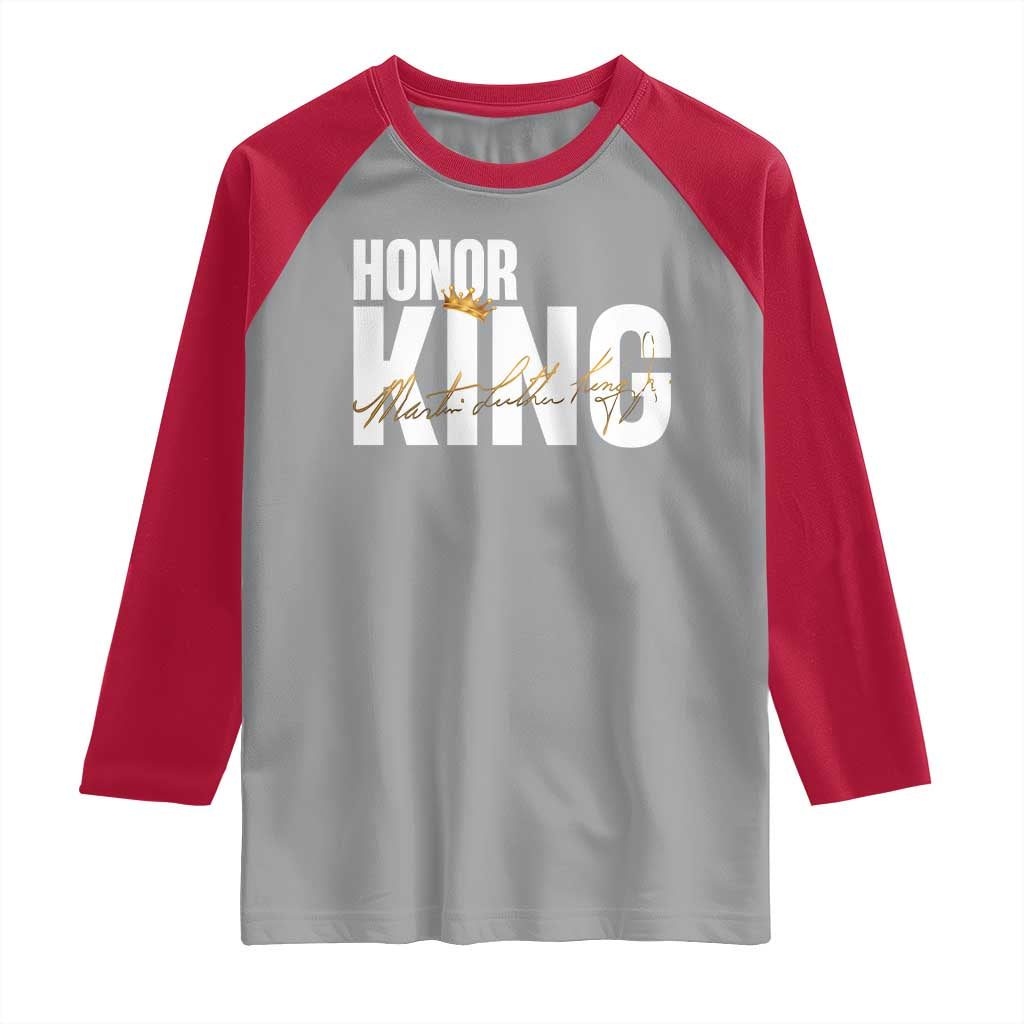 Martin Luther King Jr Day Raglan Shirt Honoring The King MLK TS09 Sport Gray Red Print Your Wear