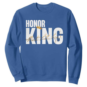 Martin Luther King Jr Day Sweatshirt Honoring The King MLK TS09 Royal Blue Print Your Wear