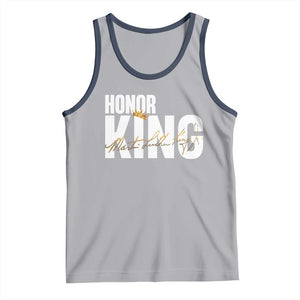 Martin Luther King Jr Day Tank Top Honoring The King MLK TS09 Athletic Heather Navy Print Your Wear