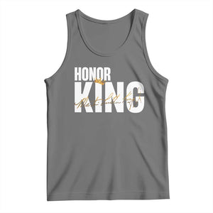 Martin Luther King Jr Day Tank Top Honoring The King MLK TS09 Black Heather Print Your Wear