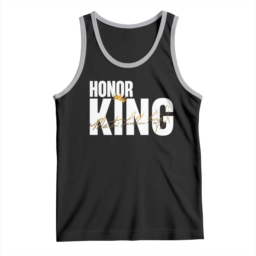 Martin Luther King Jr Day Tank Top Honoring The King MLK TS09 Black Athletic Heather Print Your Wear