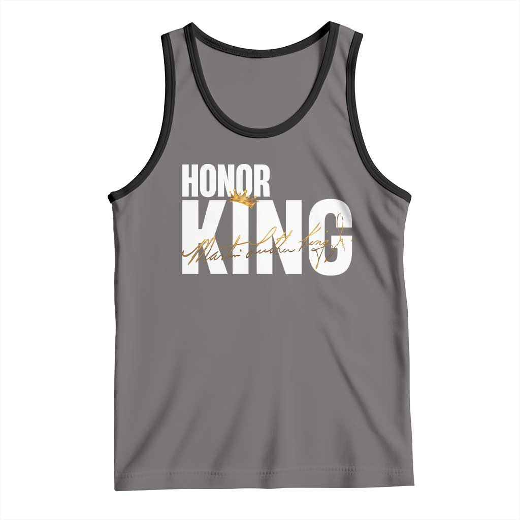 Martin Luther King Jr Day Tank Top Honoring The King MLK TS09 Deep Heather Black Print Your Wear