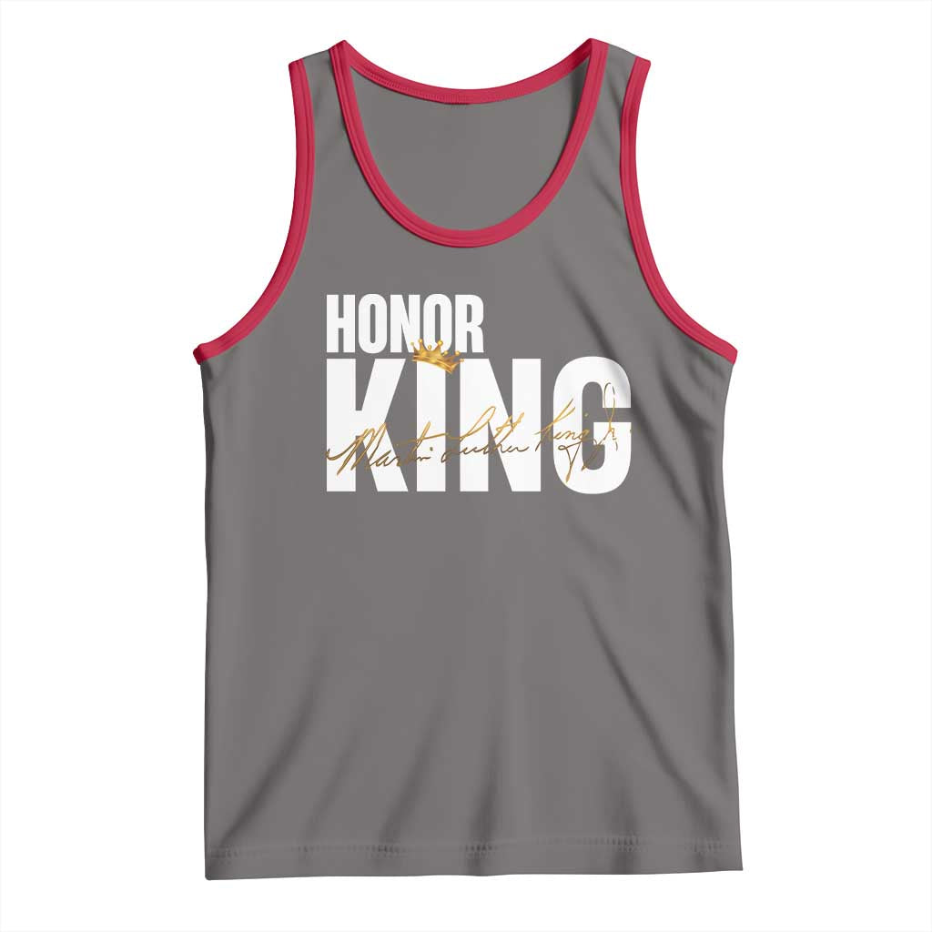 Martin Luther King Jr Day Tank Top Honoring The King MLK TS09 Deep Heather Red Print Your Wear