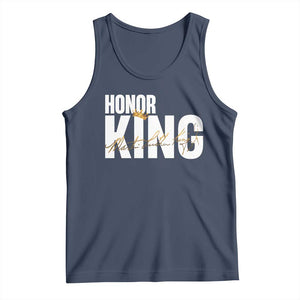 Martin Luther King Jr Day Tank Top Honoring The King MLK TS09 Navy Print Your Wear