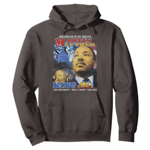 Martin Luther King Jr Hoodie His Dream Is My Dream American Flag MLK Day Black HIstory TS09 Dark Chocolate Print Your Wear