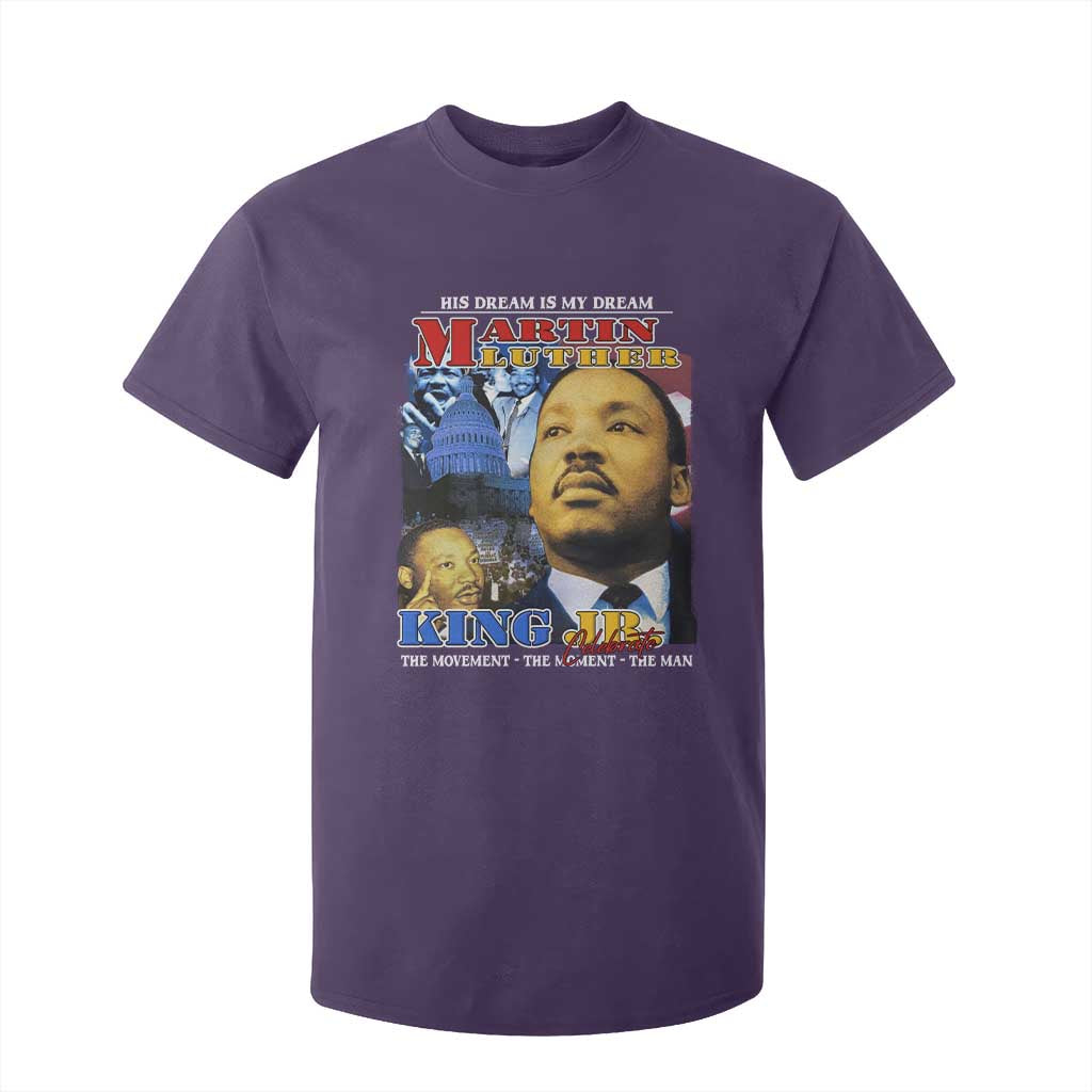 Martin Luther King Jr T Shirt For Kid His Dream Is My Dream American Flag MLK Day Black HIstory TS09 Purple Print Your Wear